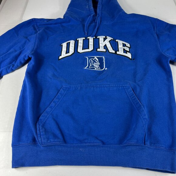 Y2K Duke Blue Devils Sweatshirt Adult Medium Blue Faded Pullover Hoodie - Picture 7 of 16